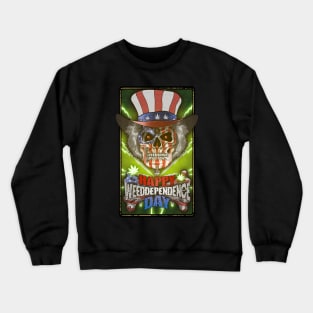 Uncle Sam Skull, Weed, Weed Culture, Happy weeddependence Day Crewneck Sweatshirt